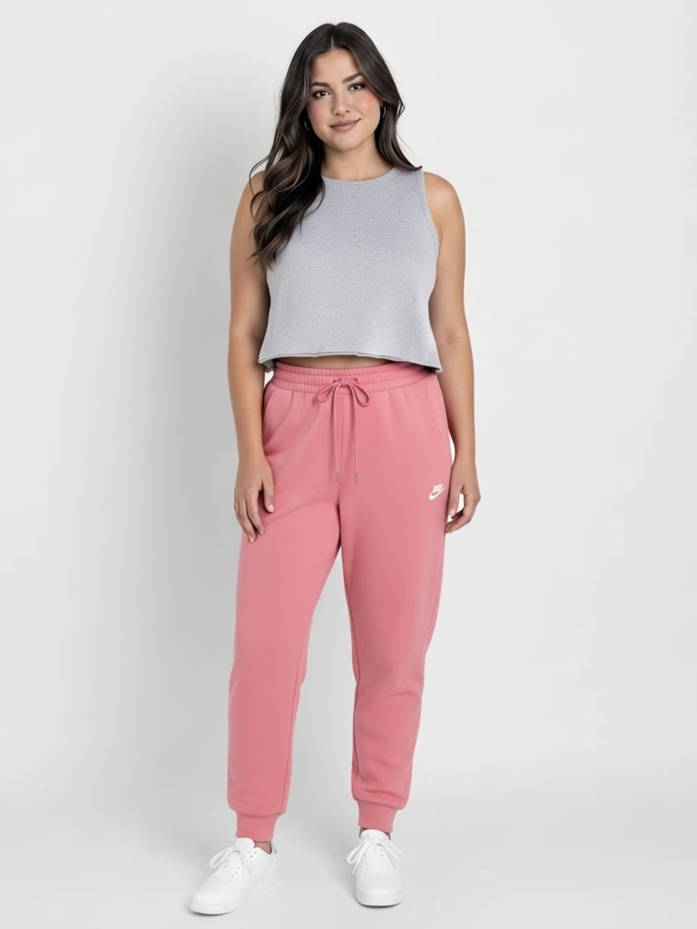Nike Sportswear Club Fleece Mid-Rise Coral Pink Joggers Women’s Small